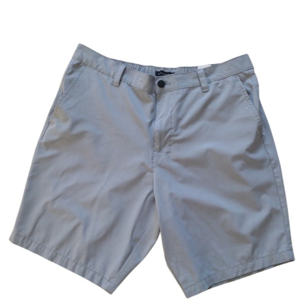BANANA REPUBLIC Shorts Men‎ 38 Gray Comfort Flat Front Active Stretch Elastic